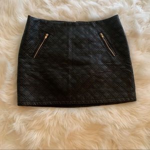 Express Leather Mini Skirt